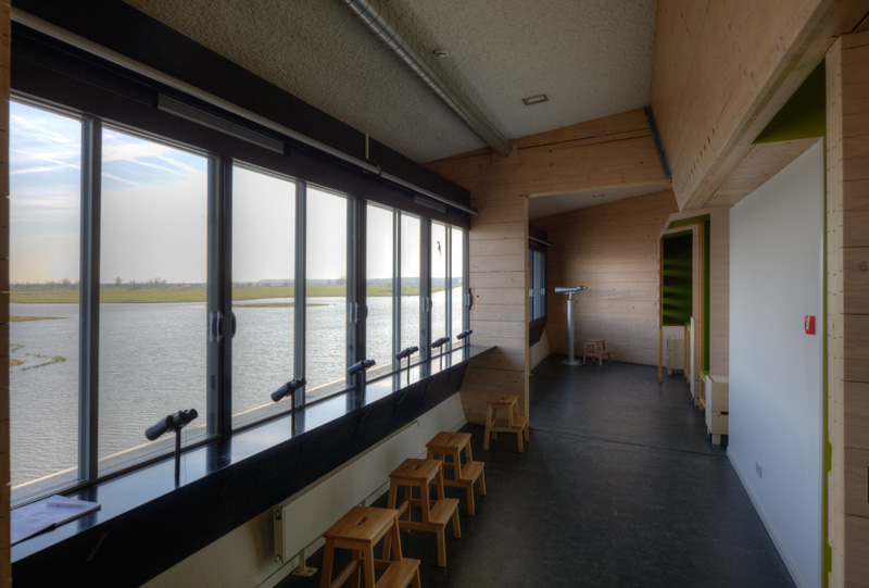 Naturzentrum Oostvaarders, Beobachtungsraum (Architektur: Drost + Van Veen 2008)